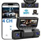 5G WiFi Dash Cam 4 Channel 360 Front Rear Inside DashCam, FHD 1080P Car Camera - Magic Store