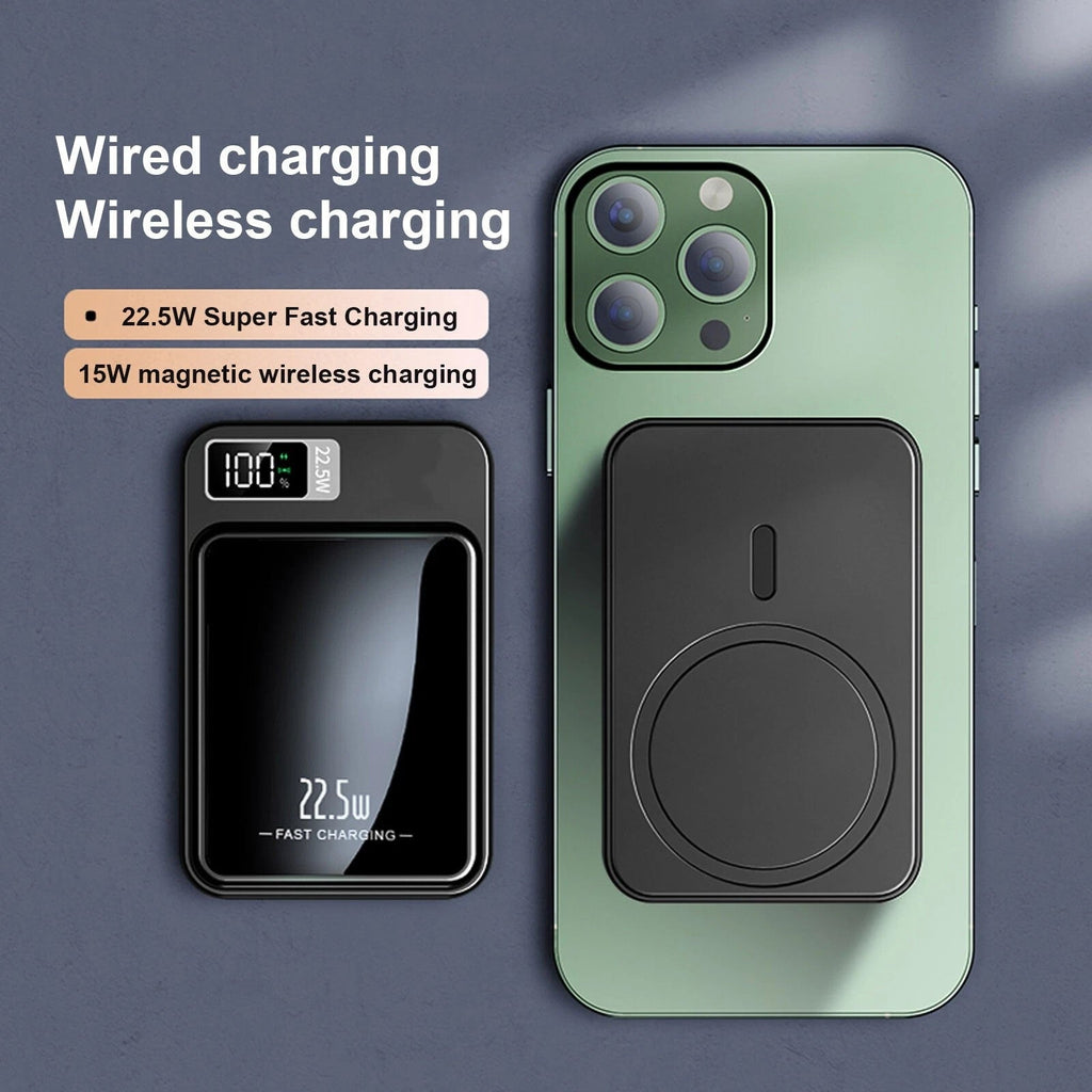 9000000mAh Power Bank Magnetic Battery Pack Wireless Charger For 16-15-14 - Magic Store