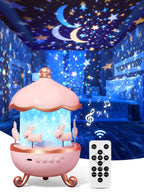 Kids Night Light Projector – 12 Films, Rotating Star Lamp, USB Rechargeable - Magic Store