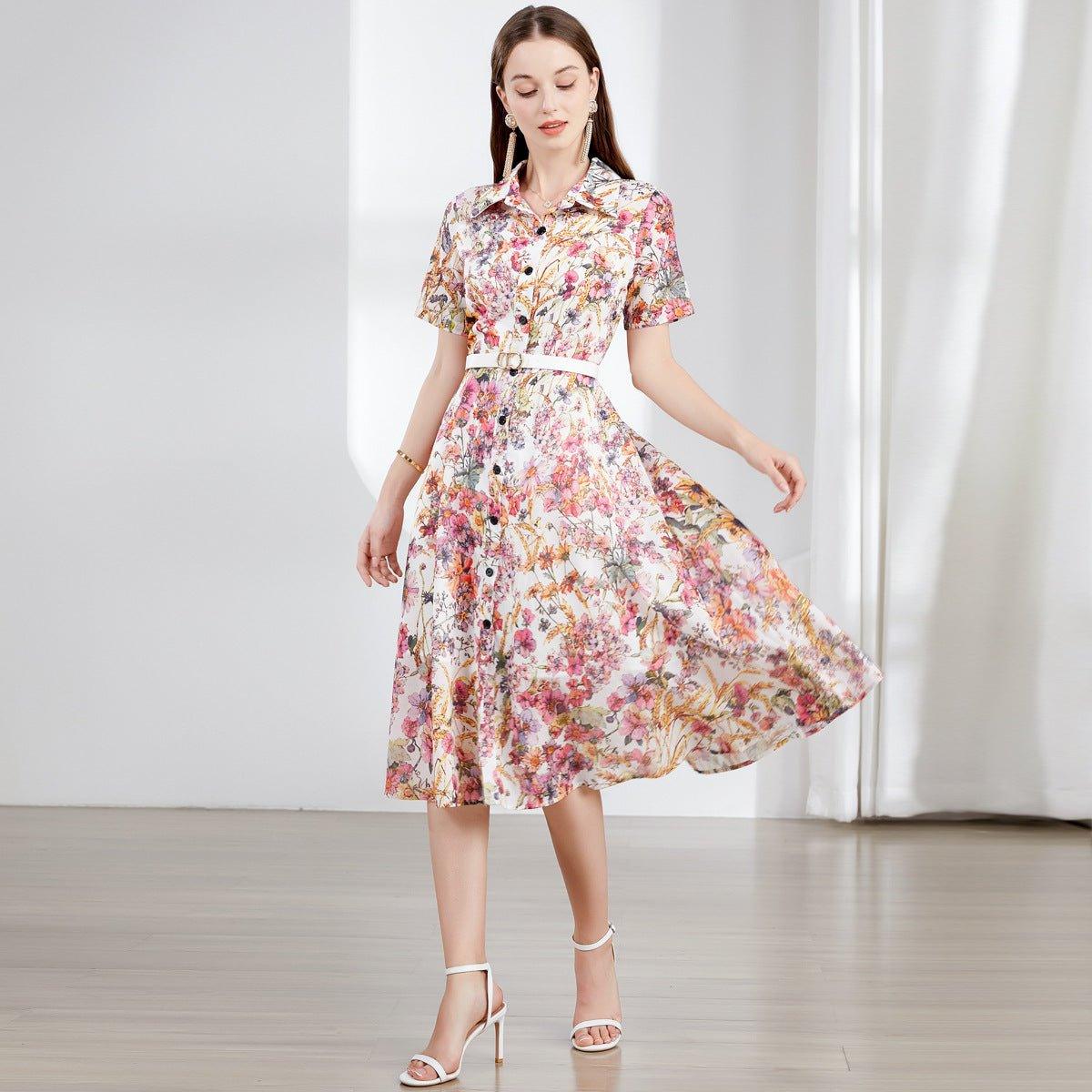 Mild Luxury Retro Elegant Dress Women - Magic Store