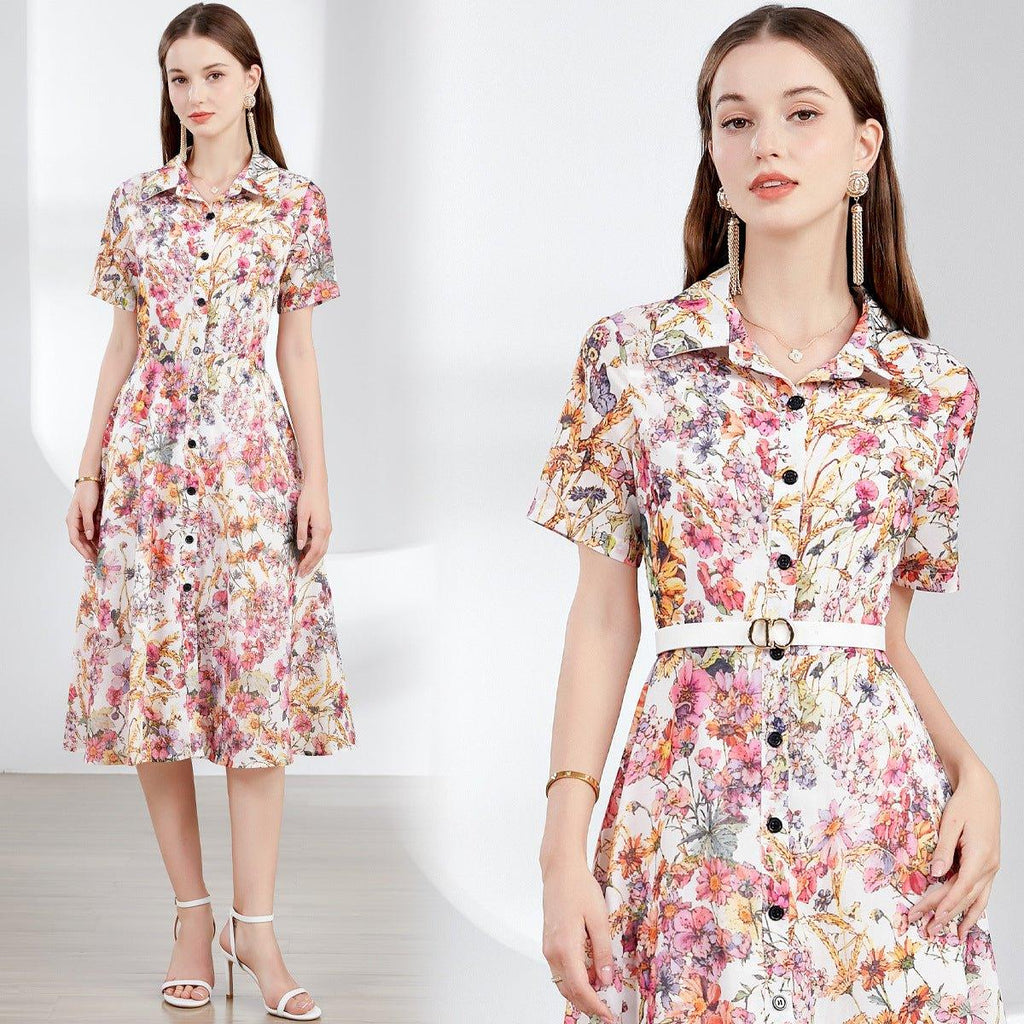 Mild Luxury Retro Elegant Dress Women - Magic Store
