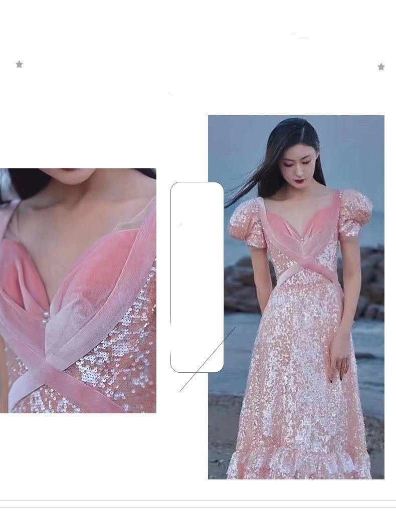 Pink Evening Dress For High End Luxury Women - Magic Store