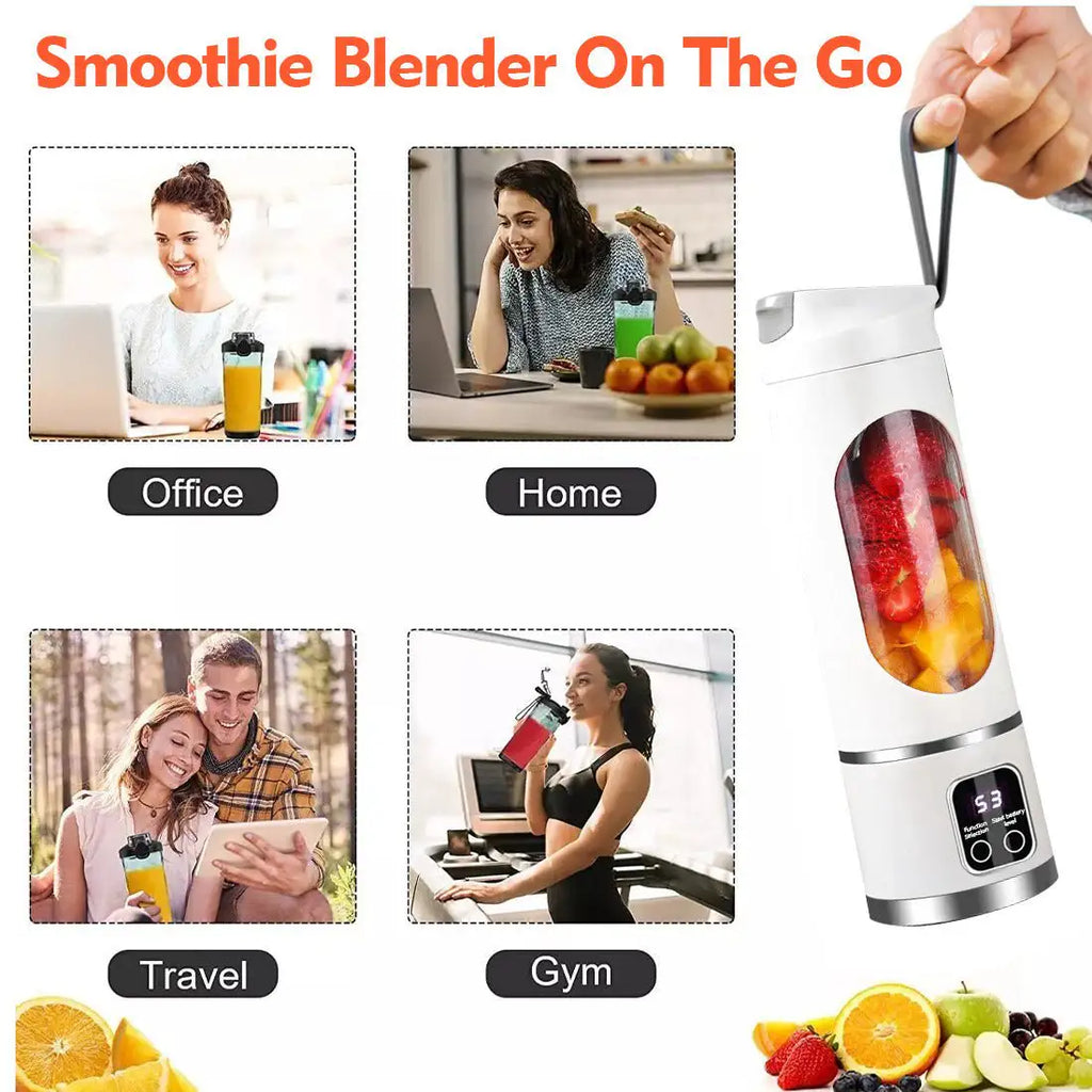 Portable USB Rechargeable Juicer Cup Electric Mixer Blender Smoothie Maker 450ml - Magic Store